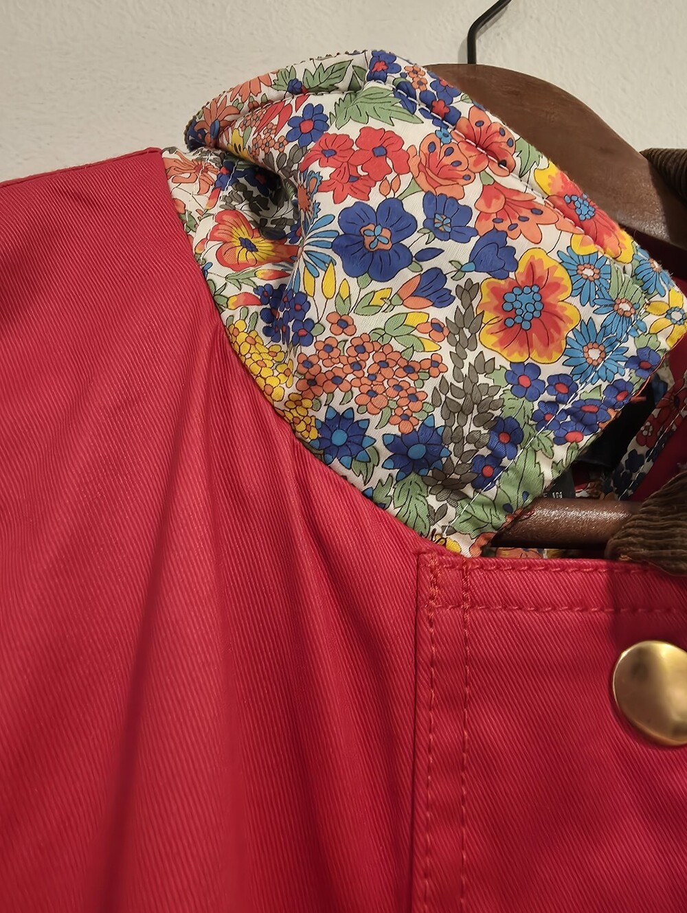 J Crew Barn Jacket with Liberty Floral Print in Red - Picture 7 of 9